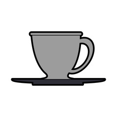 tea cup and plate icon image vector illustration design 