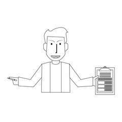 male medical doctor with history icon image vector illustration design 