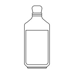 bottle with liquid icon image vector illustration design 