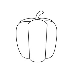 bell pepper vegetable icon image vector illustration design 