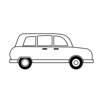 vintage town car icon image vector illustration design 