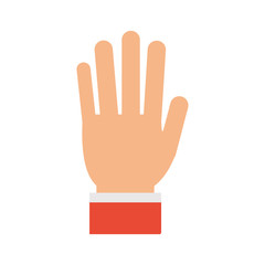 open hand gesture icon image vector illustration design 