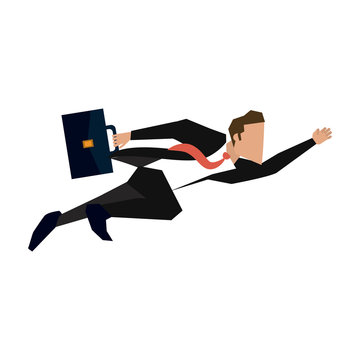 flying super young businessman icon image vector illustration design 