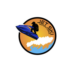 Fototapeta na wymiar Logo jet ski, scooter