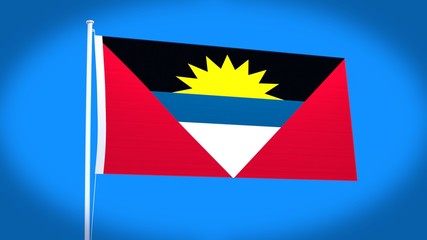the national flag of Antiqua and barbuda
