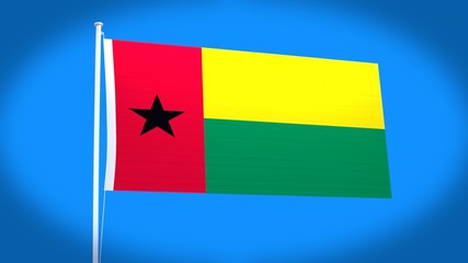 the national flag of Guinea Bissau