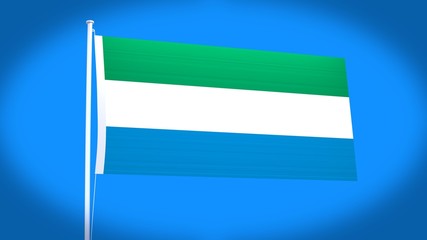 the national flag of Sierra Leone