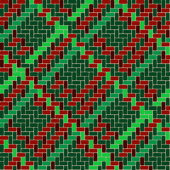 Fototapeta premium Abstract seamless pattern of pixels. Texture applique stone tile with square pattern . Vector illustration.