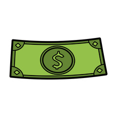 cash money bill icon image vector illustration design 