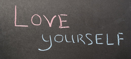 Fototapeta premium Inscription love yourself