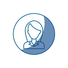 Young woman profile icon vector illustration graphic design