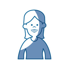 Young woman profile icon vector illustration graphic design