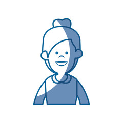 Young woman profile icon vector illustration graphic design