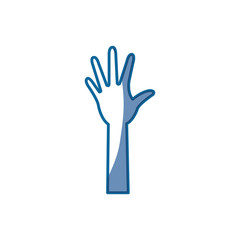 Hand up symbol icon vector illustration graphic design