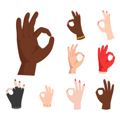 Ok hands success gesture okey yes agreement signal business human agree best approval vector.