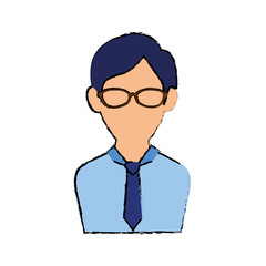 Young man profile icon vector illustration graphic design