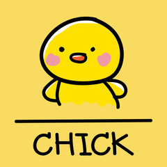 chick hand-drawn style,Vector illustration.