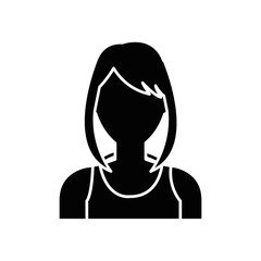 Young woman profile icon vector illustration graphic design
