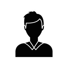 Young man profile icon vector illustration graphic design