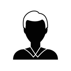 Young man profile icon vector illustration graphic design