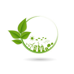 Green city and Sustainable development design concept, Vector illustration