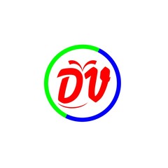 letter DV logo vector