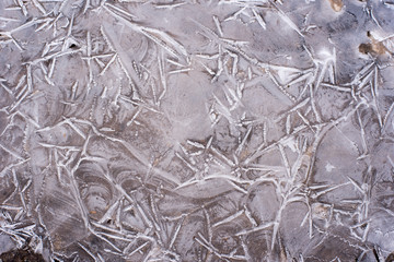 Texture of ice surface