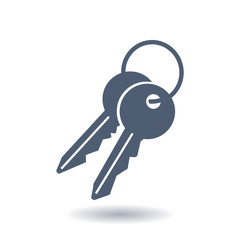 Key icon. Lock symbol. Security sign. Flat design style.