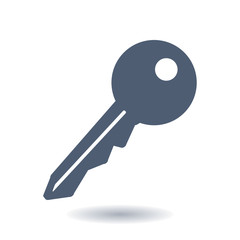 Key icon. Lock symbol. Security sign. Flat design style.