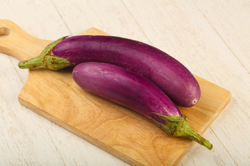 Raw violet eggplant