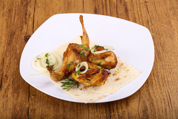 Grilled quail