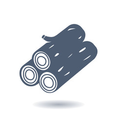 Wood icon. All lumberjack. Renewable resource symbol.