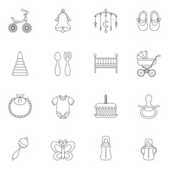 Fototapeta premium Baby line icon