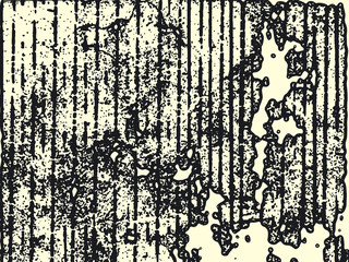 Abstract grunge vector background. Monochrome raster composition of irregular graphic elements.