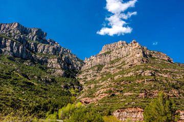 Mountains around the Montserrat Monastery