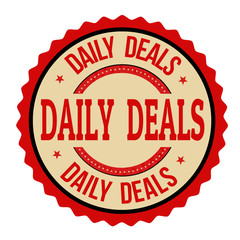 Daily deals sticker or label