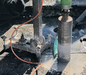 Kernbohrung für eine Lüftung 