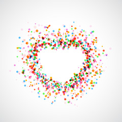 Bright colorful catching heart shape background - holi dust