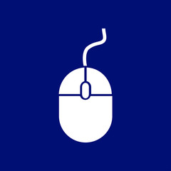 Icon of mouse.So, click the mouse. Flat design style.