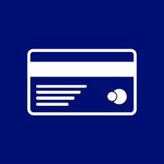 Vector credit card icon. Flat design style.