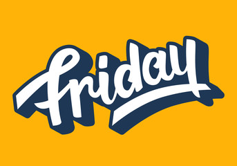 Friday trendy lettering