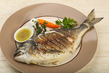 Grilled dorado fish