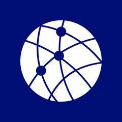 Global technology or social network icon sign symbol.