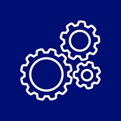 Icon of gears.The development and management of business processes.