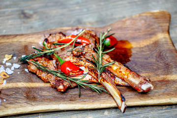 Loin grilled with herbs and chilli is on the Board