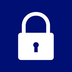 Lock icon. User login or authenticate icon.  Flat design style. 