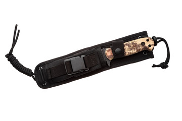 Knife with a black blade isolate