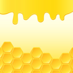 Yellow honeycomb background