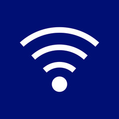 Wifi Symbol. Vector wireless network icon. Flat design style.