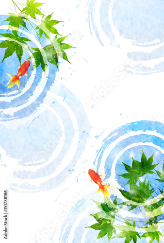 金魚 もみじ 暑中見舞い 背景 Wall Mural Wallpaper Murals J Boy 金魚 もみじ 暑中見舞い 背景 Wall Mural Wallpaper Murals J Boy